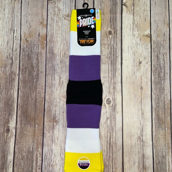 Non-Binary Pride Unisex Crew Socks - Picture 3 of 5